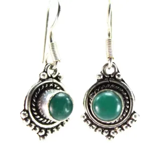 Vivid Green Point Earrings
