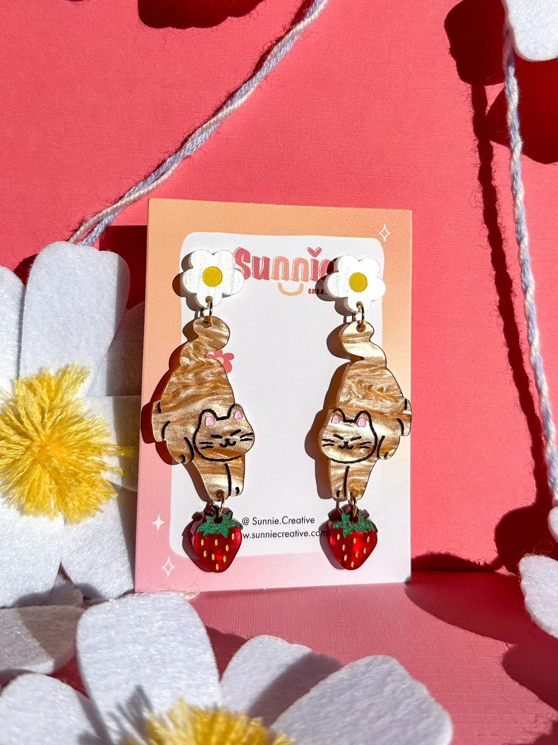Whisker the Cat Earrings