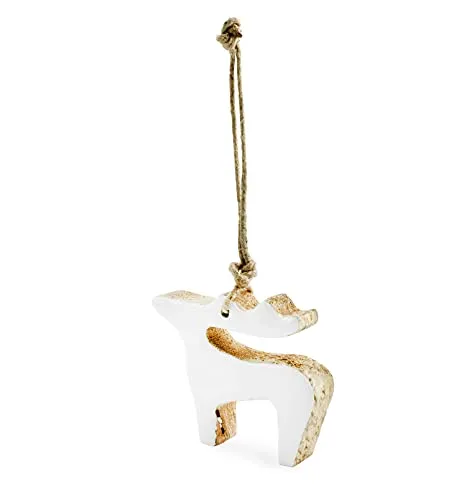 White Reindeer Christmas Ornaments (Case of 600)