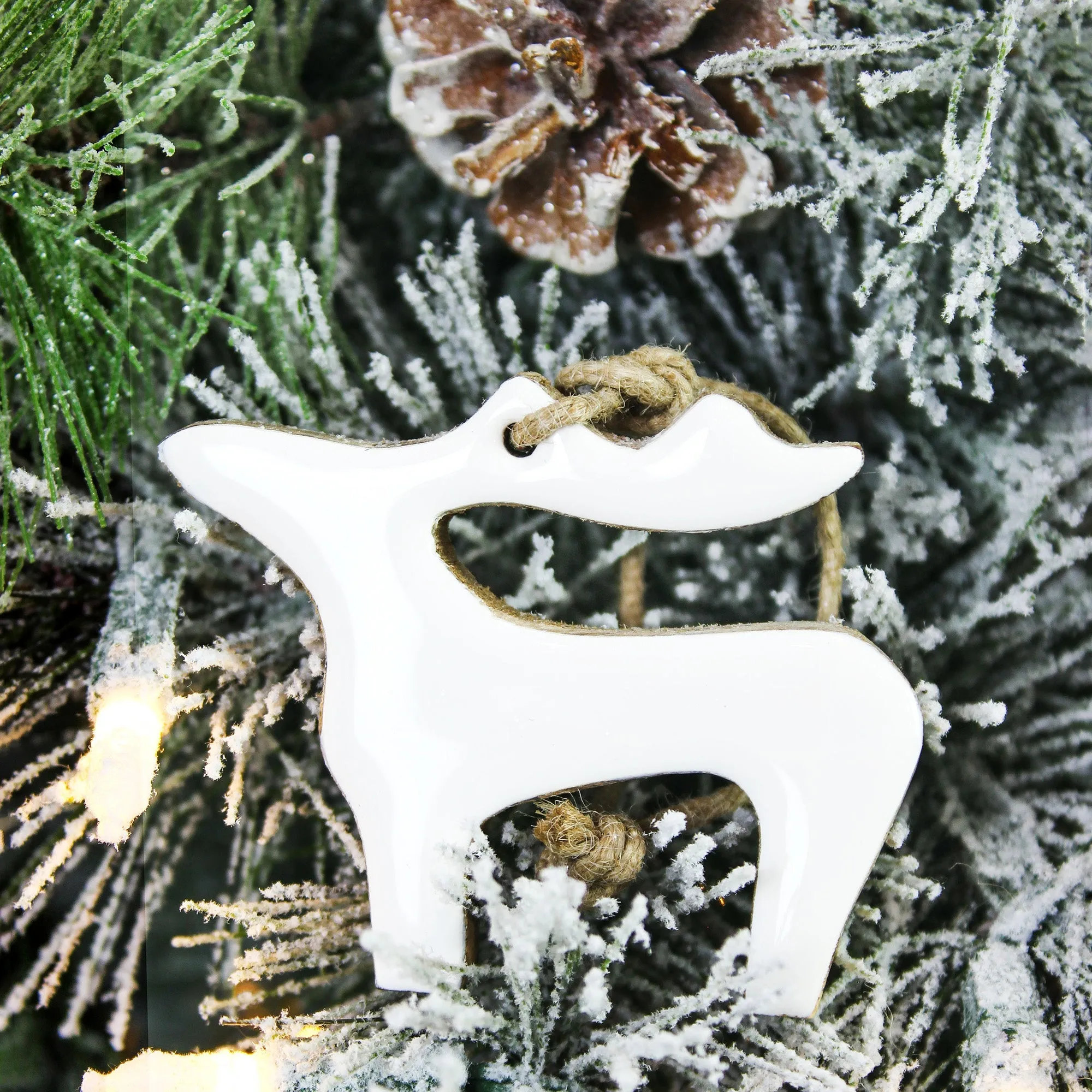 White Reindeer Christmas Ornaments (Case of 600)