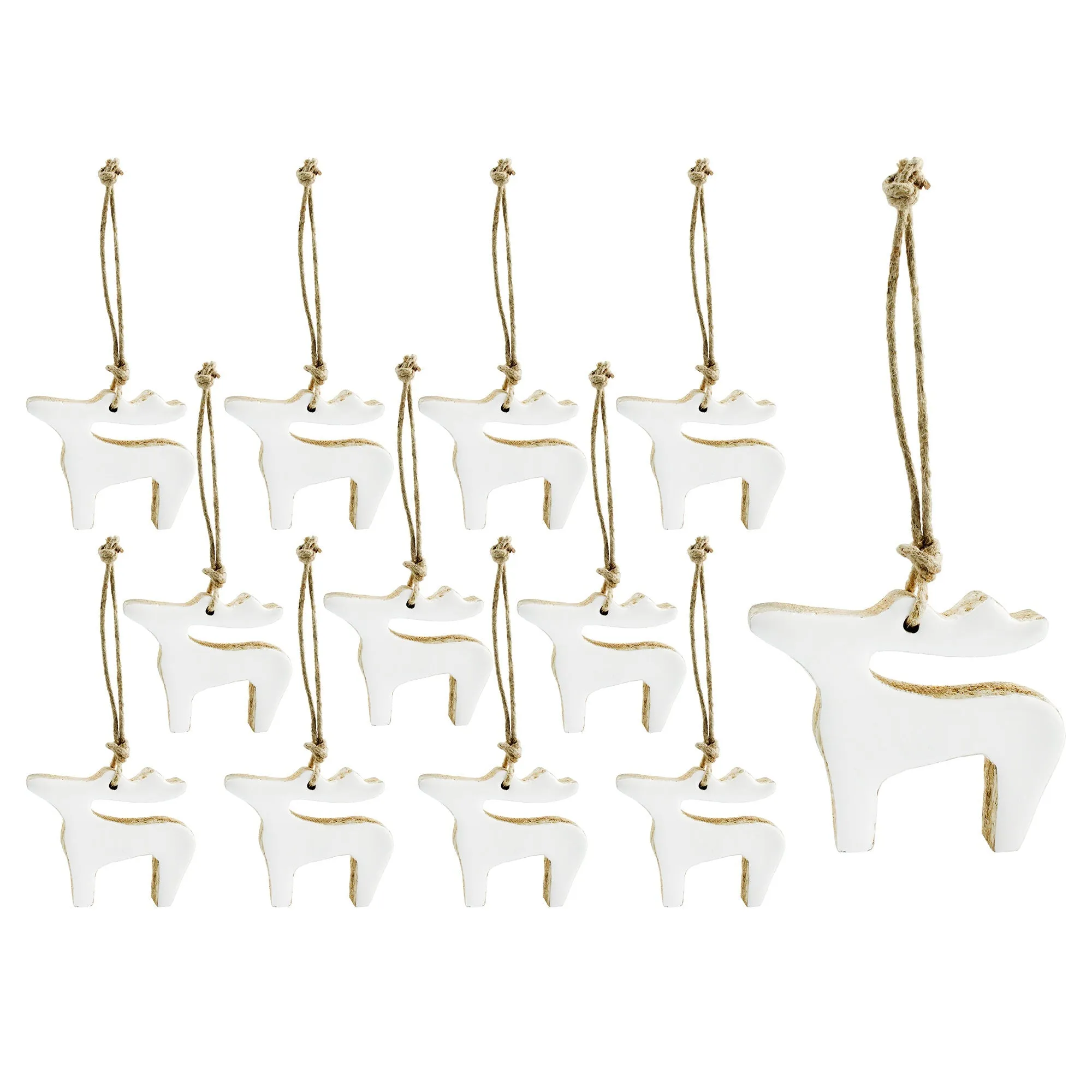 White Reindeer Christmas Ornaments (Case of 600)