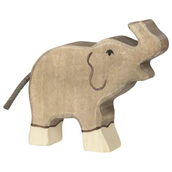 Wooden Toys - Elephant, small, trunk raised