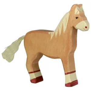 Wooden Toys Horse, Light Brown