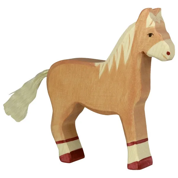 Wooden Toys Horse, Light Brown