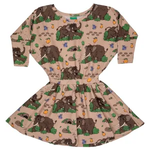Wooly Mammoth Long Sleeve Dress - 1 Left Size 2-3 years